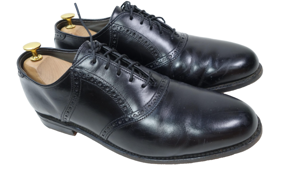 FootJoy Classics Oxford Dress Shoes Men Size 9.5 E Wide Black Leather Made USA